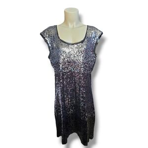 White house black market ombre sequined dress. XL